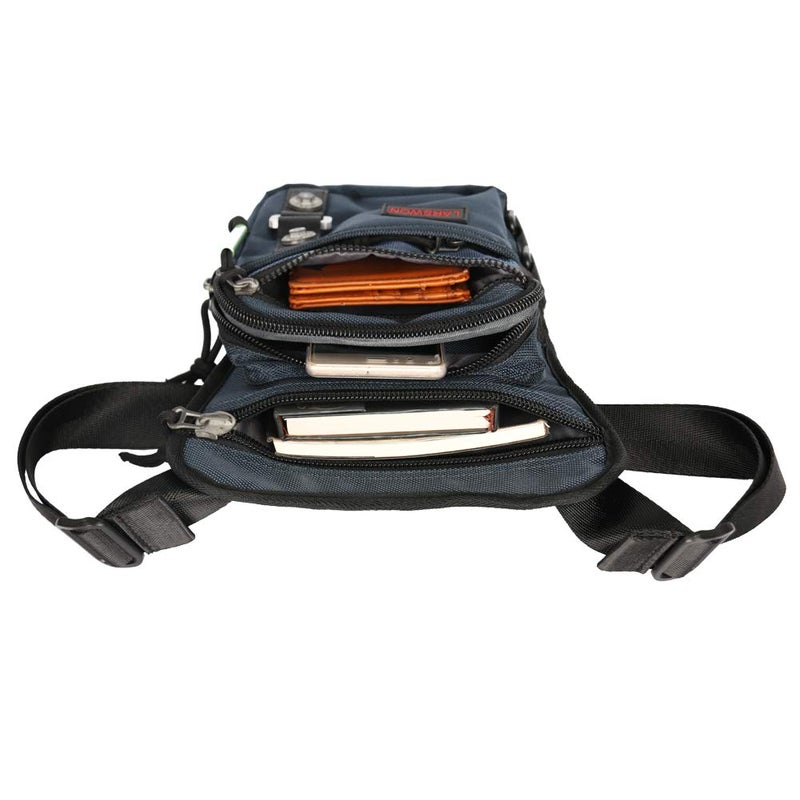 Larswon Thigh Pack, Larswon Leg Bag Thigh Pouch Bag Tactical Waist Bag Motorcycle Bag Waterproof Blue - Image 5